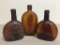 Group of Three Vintage Amber Bottles