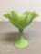 Fenton Raised Ruffled Top Glass Candy Dish
