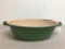 Vintage Retro Green Enamelware Pot w/No Lid