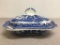 Antique Blue Willow Serving Dish w/Lid by Buffalo Pottery