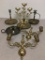 Lot of Misc Brass and Metal Candle Stick Holders