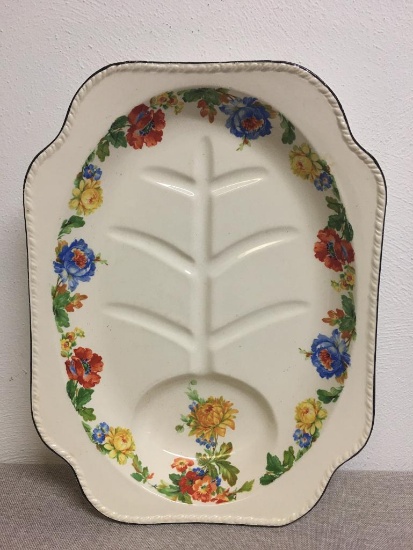 Vintage Harker Pottery Hot Oven Platter "Melrose"