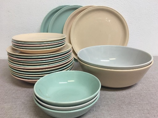 Group of Pastel Jubilee by Homer Laughlin Dishes and Bowls