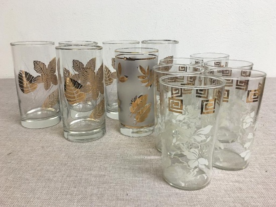 Group of Vintage Drinking Glasses