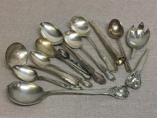 Lot of Sterling Silver Spoons and More Weight 18.0 oz