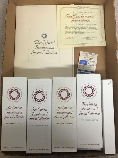 Franklin Mint Official Bicentennial Spoon Collection