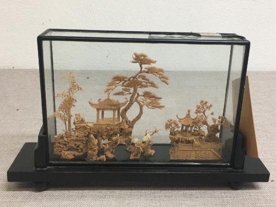 United Silver and Cutlery Co. Cork Sculpture in Glass Case