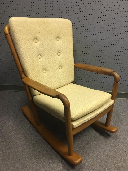 Mid Century Modern Rocking Chair w/Removable Cushions