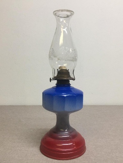Vintage Patriotic Eagle Oil Lamp