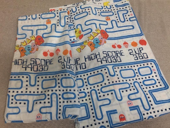 Vintage Twin Set of Pac Man Sheets - Gently Used