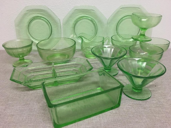 Lot of Green Glass as Pictured