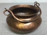 Hand Hammered Copper Pot w/Handle