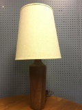 Mid Century Modern Lamp w/Shade and Wood Base
