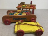 Lot of Playskool Wooden Toys