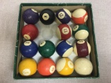 Set of Pool Balls Made in Belgium