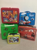 Group of Metal and Plastic Lunchboxes