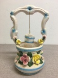 Porcelain Wishing Well w/Rose Detail