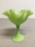 Fenton Raised Ruffled Top Glass Candy Dish