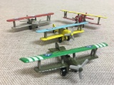 Group of 4 Miniature Metal Die Cast Airplanes