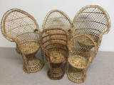 Group of Wicker Doll Furniture