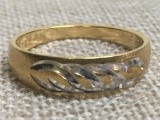 14K Gold Men's Ring Size 10.5/Weight .09 ozt