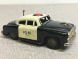 Vintage Metal Friction Police Car