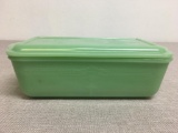 Vintage Fire King Jadeite Philbe Refrigerator Dish w/Lid