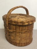 Wicker Basket w/Lid