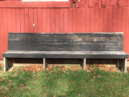 Outdoor Bench in Front of Barn!