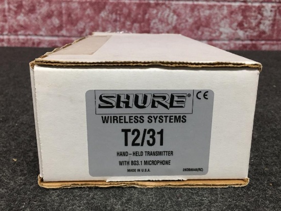 Shure Wirelss Systems T2/31 Hand Held Transmitter with BG3 Micropone, Frequency 171.845 Mhz