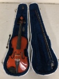 Glaesel 1/2 VIolin in Case with Bow as Pictured