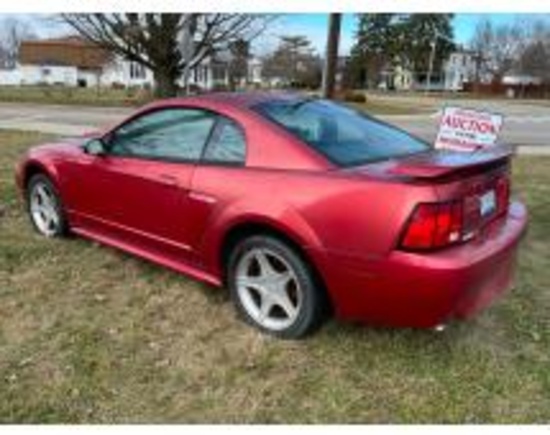 Online Only Auction, 2002 Mustang 1977 Thunderbird