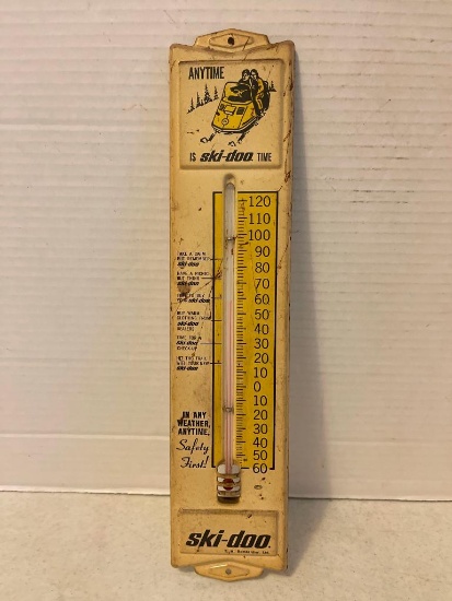 Vintage, Metal Ski-Doo Thermometer