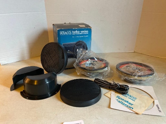 Pair of 6" Round Car Speakers, They Appear to Be Like Ones in Box, They Have Different Name on Back,