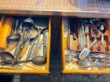 Two Kitchen Drawers of Misc Kitchen Utensils