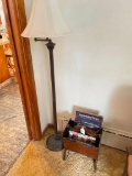 Vintage Lamp and Magazine Rack