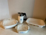 Group of Corning Ware Cookware and Coffee Pot as Shown