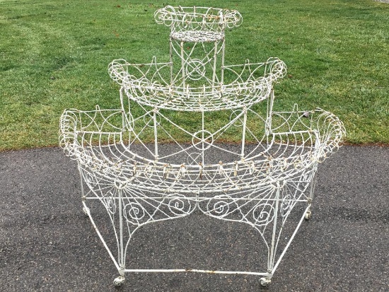 Antique Wire Plant Stand