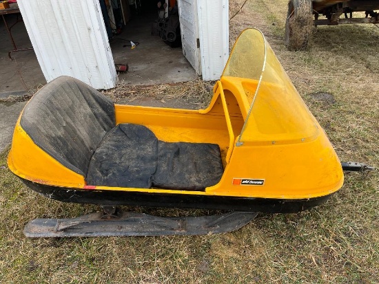 Vintage Ski-Boose Mark 1, Snow Mobile Passenger Trailer