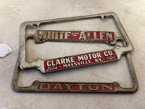 Pair of Vintage Metal License Plate Brackets