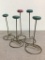 Vintage Retro Wood and Metal Hat/Wig Display Stand