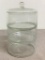 Vintage Glass Three Tier Stacking Canister