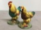 Pair of Vintage Will George Porcelain Hen and Rooster Figurines