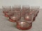 Group of Vintage Pink Cocktail Glasses