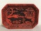 Vintage Oriental Faux Cinnabar Tray