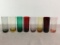 Group of Vintage Colored Glass Cocktail Glasses
