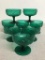 Group of 8 Green Glass Cocktail Glasses