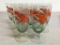 Group of Vintage Hand Painted Lobster Cocktail Glasses