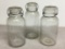 Group of Three Vintage Clear Glass Jars w/Locking Lids