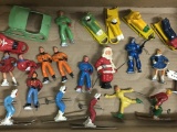 Group of Antique Barclay Cast Metal Ski Figures and More